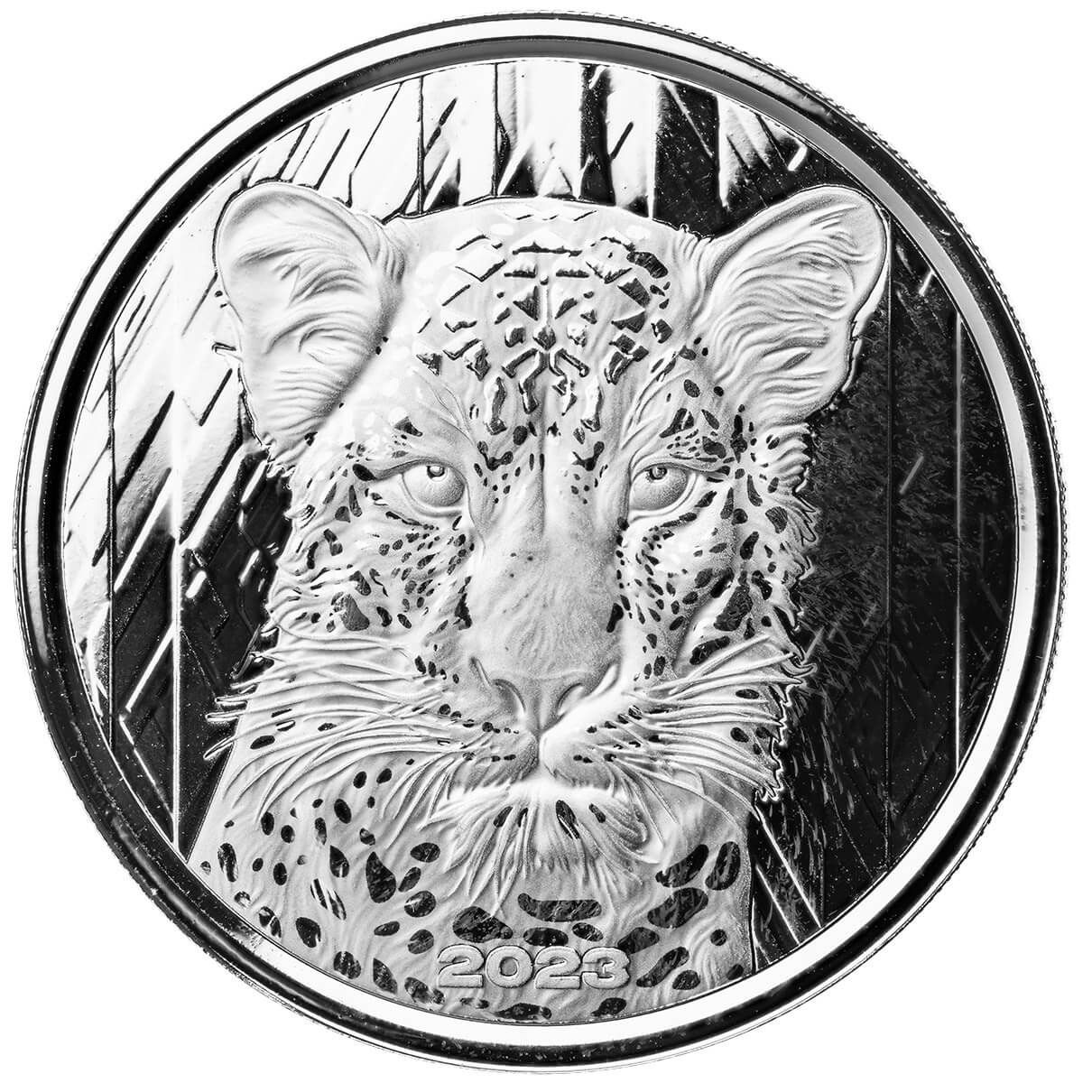 2023 Scottsdale Mint Ghana Leopard 1 Troy Ounce 999 Fine Silver Proof Like Coin 06