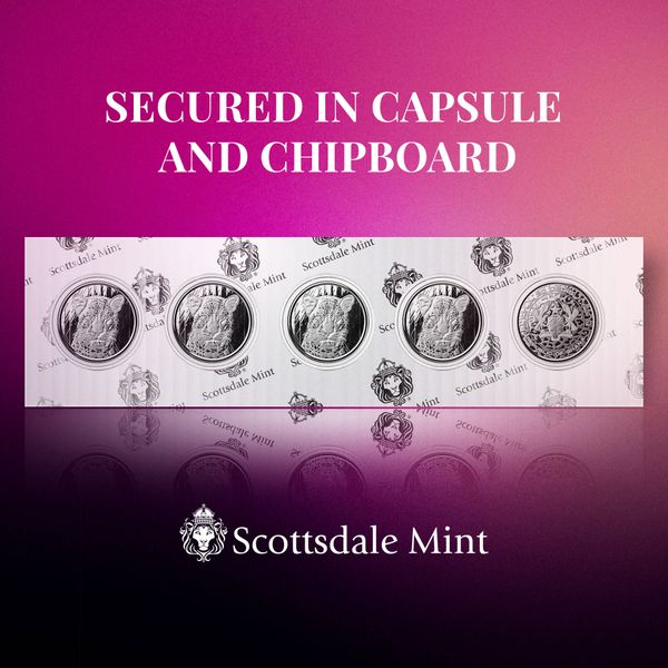 2023 Scottsdale Mint Ghana Leopard 1 Troy Ounce 999 Fine Silver Proof Like Coin 13