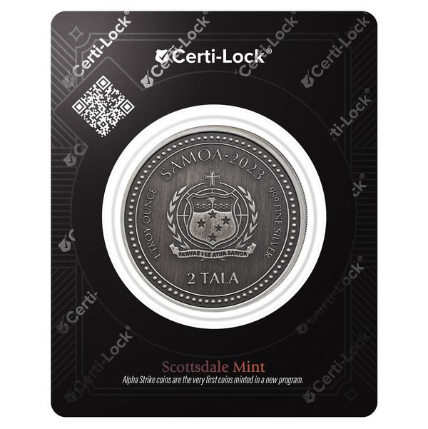 2023 Scottsdale Mint Seahorse 1 Troy Ounce 999 Fine Silver Antique Coin 10
