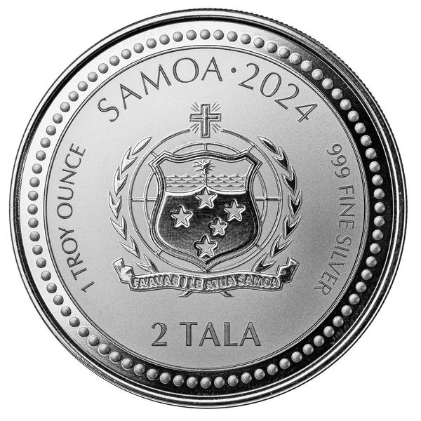 2024 Scottsdale Mint Samoa Saint George And The Dragon 1 Troy Ounce 999 Fine Silver Proof Like Coin 4