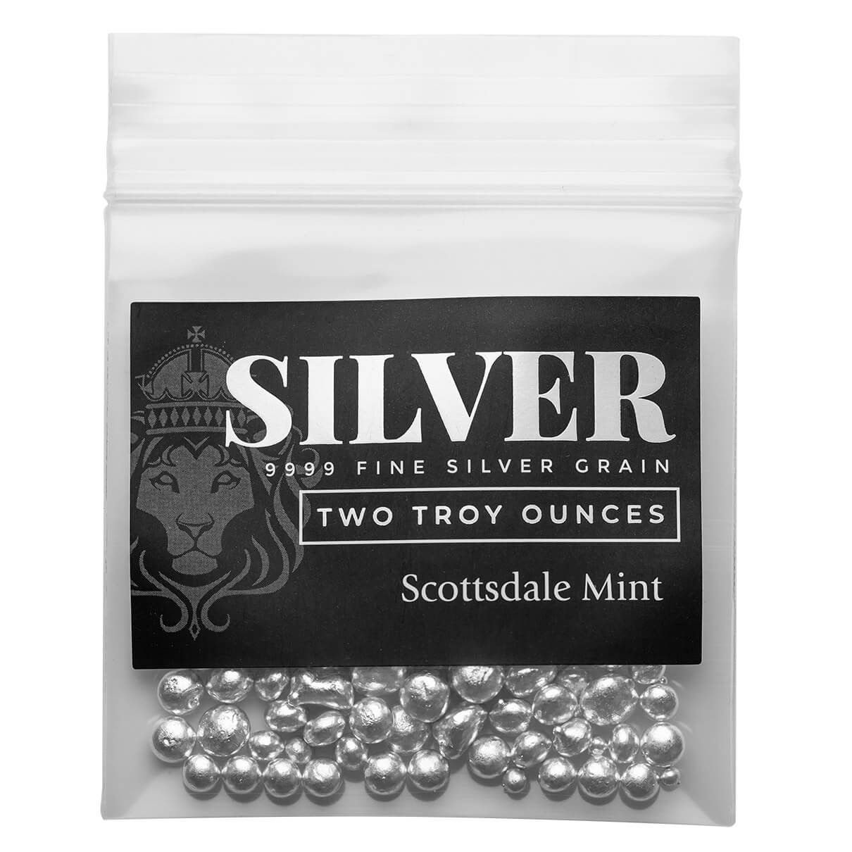 2024 Scottsdale Mint 2 Troy Ounce 9999 Fine Silver Casting Grain Shot Bag 06