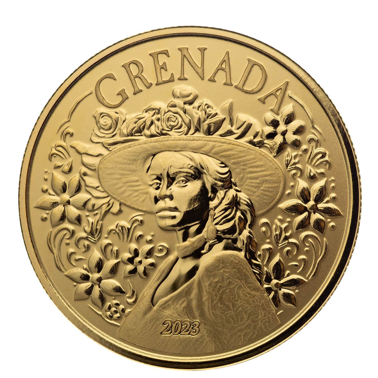 2023 Scottsdale Mint Ec8 Grenada La Diablesse 1 Troy Ounce 9999 Fine Gold Proof Like Coin 08