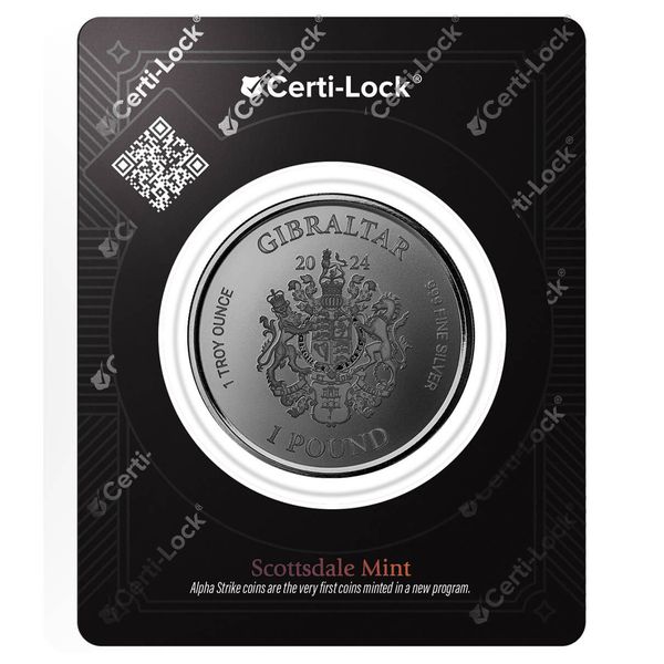 2024 Scottsdale Mint Gibraltar Lady Justice 1 Troy Ounce 999 Fine Silver Proof Like Coin 09 Alpha Strike