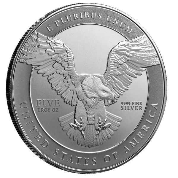 2024 Scottsdale Mint President Donald J Trump 5 Troy Ounce 9999 Fine Silver Round 01