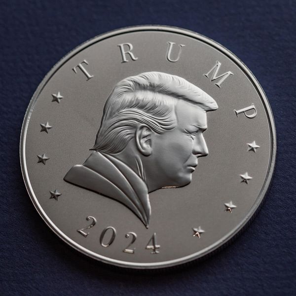 2024 Scottsdale Mint President Trump 5 Troy Ounce 9999 Fine Silver Round 11 Square