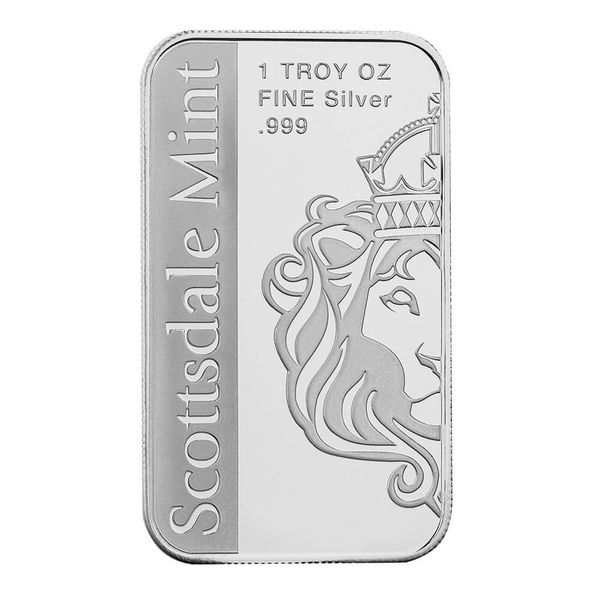 Scottsdale Mint 1776 Washington 1 Troy Oz 999 Silver Color Bar 01