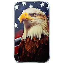 Scottsdale Mint Patriotic Bald Eagle 1 Troy Oz 999 Silver Color Bar 06