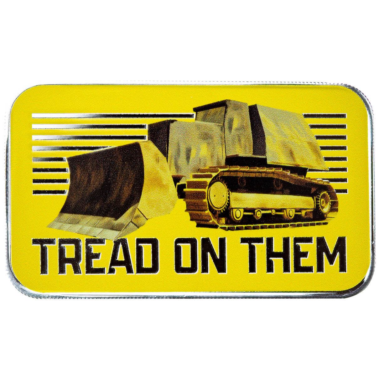 Scottsdale Mint Tread On Them Killdozer 1 Troy Oz 999 Silver Color Bar 06