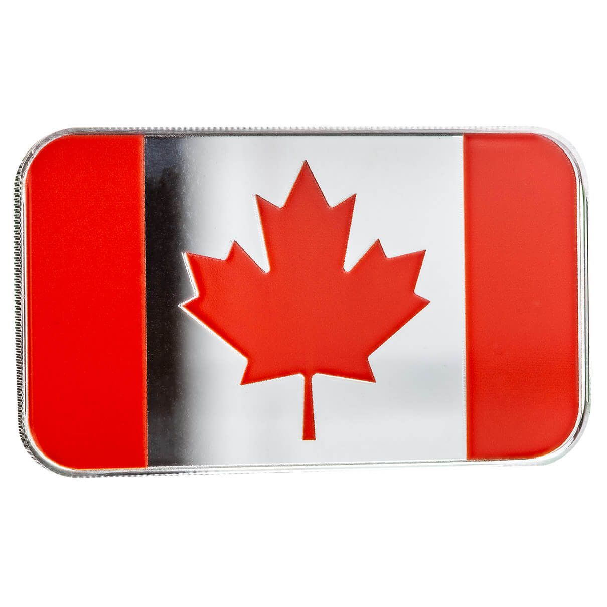 2024 Scottsdale Mint Canada National Flag 1 Troy Ounce 999 Fine Silver Color Bar 01