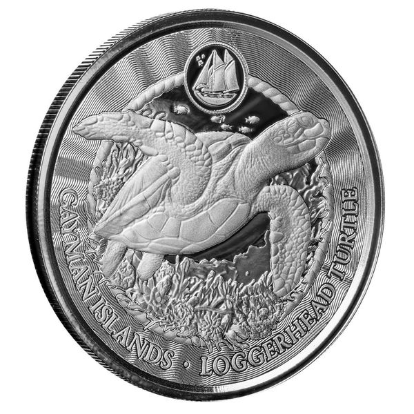 2024 Scottsdale Mint Cayman Islands Monetary Authority Loggerhead Turtle 1 Troy Ounce 9999 Fine Silver Proof Like Legal Tender Coin 01