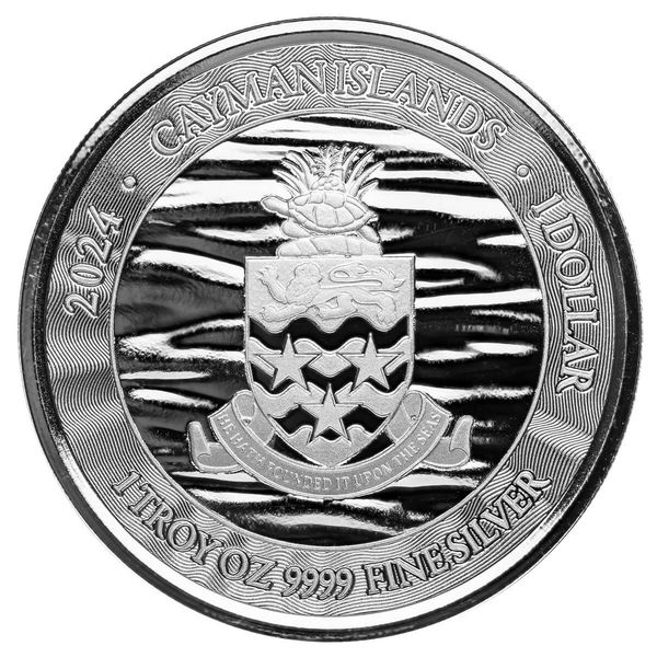 2024 Scottsdale Mint Cayman Islands Monetary Authority Loggerhead Turtle 1 Troy Ounce 9999 Fine Silver Proof Like Legal Tender Coin 04