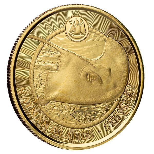 2024 Scottsdale Mint Cayman Islands Monetary Authority Stingray 1 Troy Ounce 9999 Fine Gold Proof Like Legal Tender Coin 03