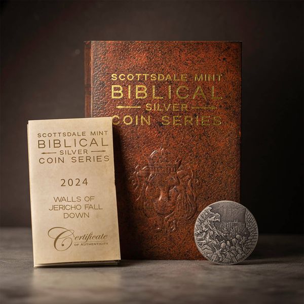 2024 Biblical Series | Walls Of Jericho 2 Oz Silver Antique Coin