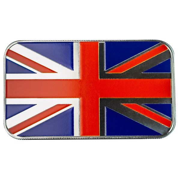 2024 Scottsdale Mint United Kingdom National Country Flag 1 Troy Ounce 999 Fine Silver Color Bar 02