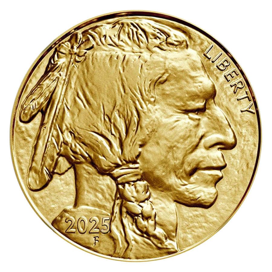 2025 United States Of America Mint Buffalo And Indian 1 Troy Ounce 9999 Fine Gold Legal Tender 50 Dollar Coin 02