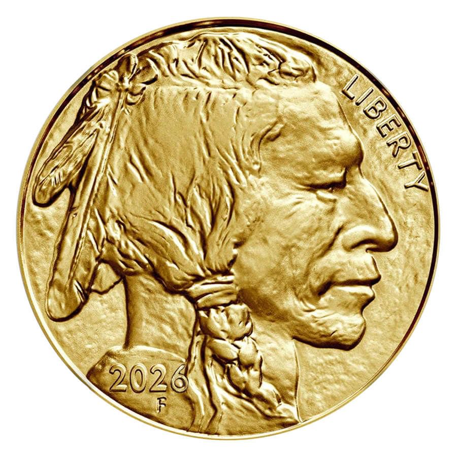 2026 United States Of America Mint Buffalo And Indian 1 Troy Ounce 9999 Fine Gold Legal Tender 50 Dollar Coin 02
