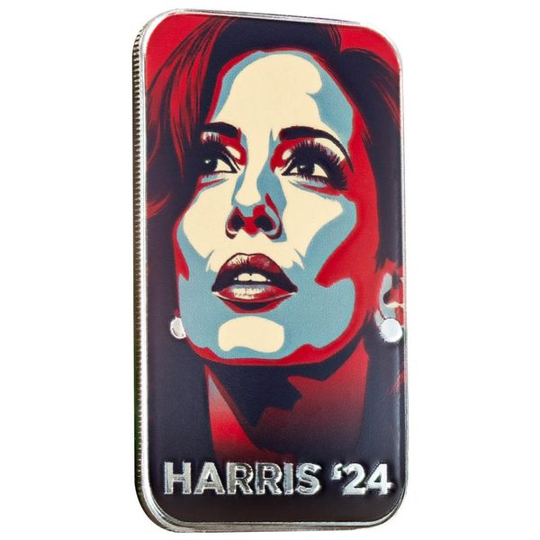 2024 Scottsdale Mint Kamala Harris Campaign For President 1 Troy Ounce 999 Fine Silver Color Bar 01