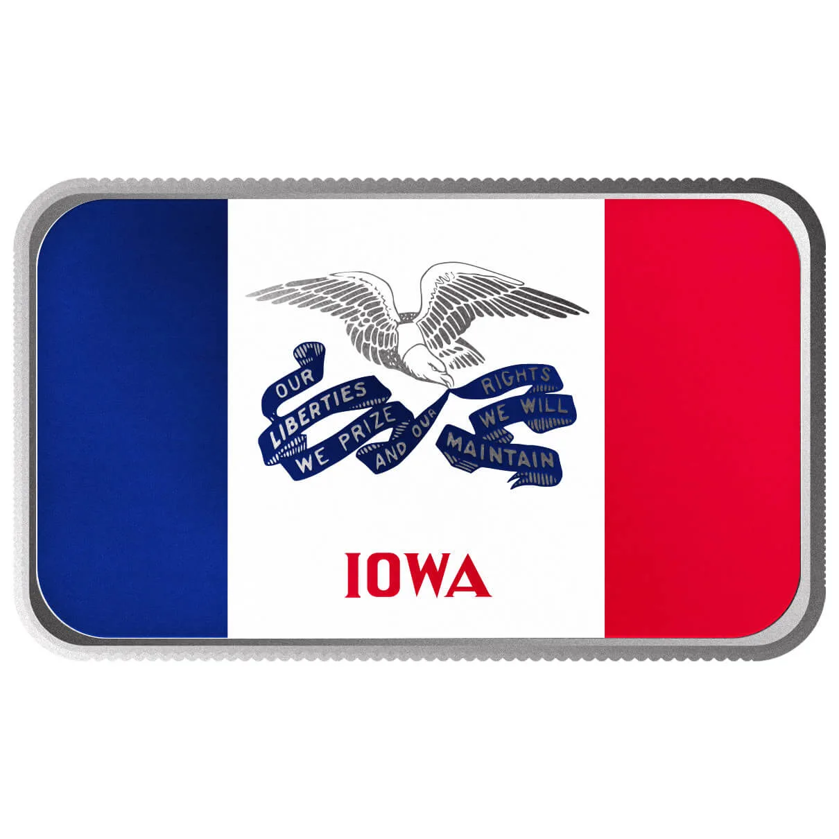 2024 Scottsdale Mint United States Flag Series 1 Troy Ounce 999 Fine Silver Iowa