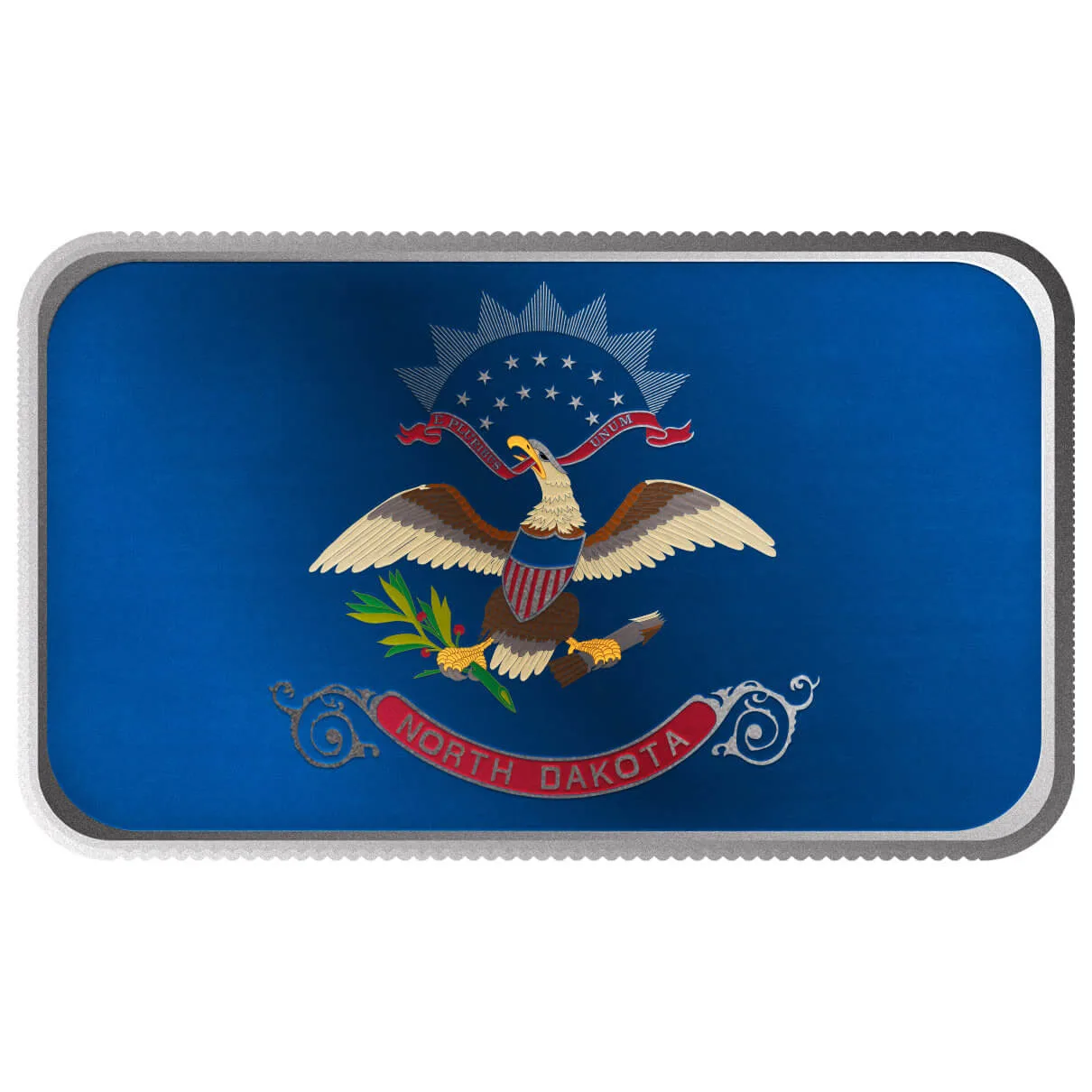 2024 Scottsdale Mint United States Flag Series 1 Troy Ounce 999 Fine Silver North Dakota