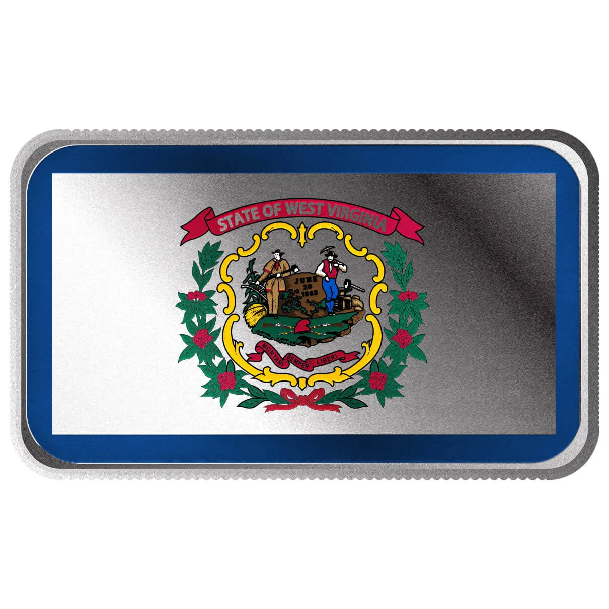2024 Scottsdale Mint United States Flag Series 1 Troy Ounce 999 Fine Silver West Virginia