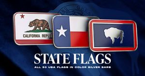 Scottsdale Mint Releases All 50 Usa State Flags As Color Silver Bars