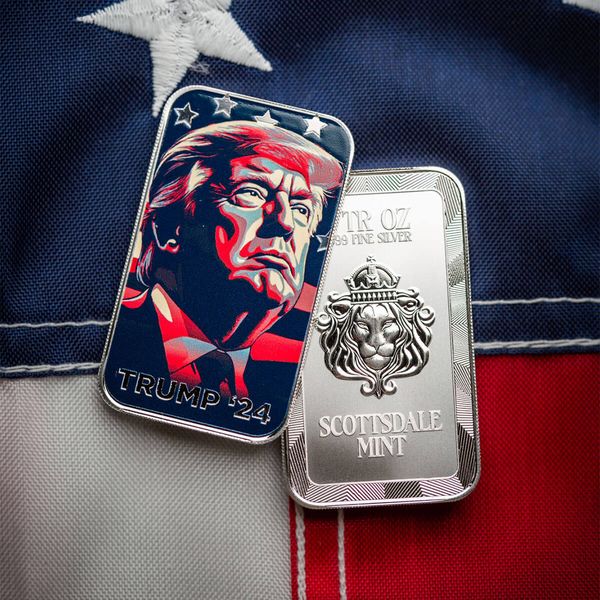 2024 Presidential Election Donald Trump 1 Oz Silver Color Bar