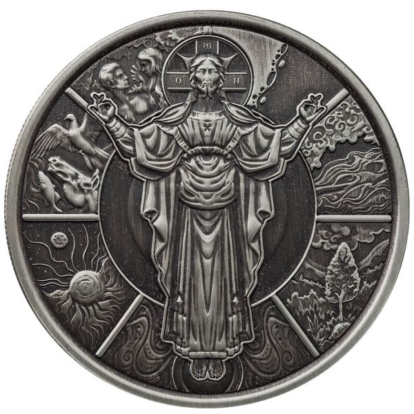 2024 Scottsdale Mint Samoa The Jesus Collection Genesis Jesus As Creator 1 Troy Ounce 999 Fine Silver Antique Legal Tender Coin 02