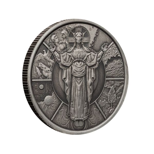 2024 Scottsdale Mint Samoa The Jesus Collection Genesis Jesus As Creator Half Troy Ounce 999 Fine Silver Antique Legal Tender Coin 01