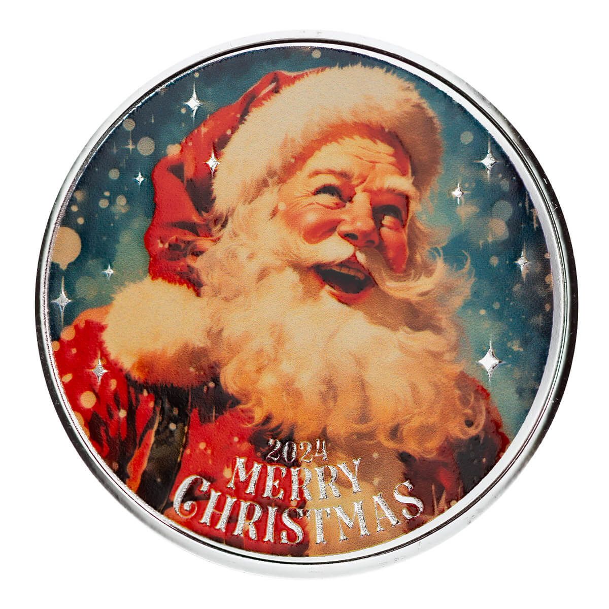 2024 Scottsdale Mint Christmas 1 Troy Ounce 999 Fine Silver Color Bars And Rounds 014