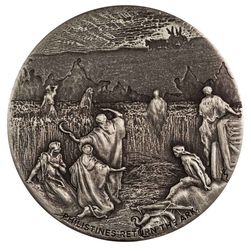 2024 Scottsdale Mint Niue Biblical Series Philistines Return The Ark 2 Troy Ounce 999 Fine Silver Antique Coin 03