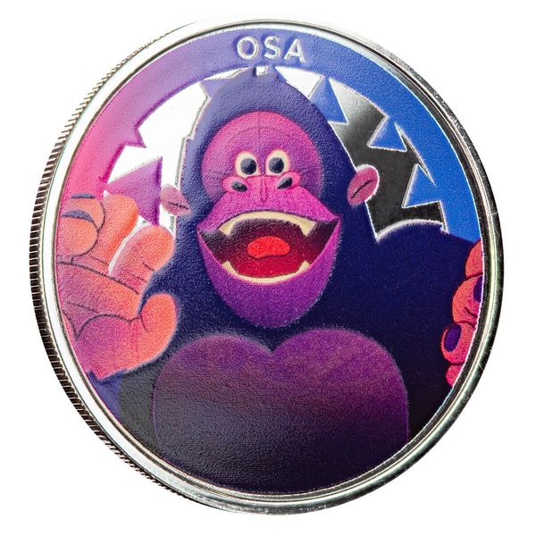 2024 Scottsdale Mint Osa The Gorilla Childrens 1 Troy Ounce 999 Fine Silver Color Proof Like Round 01