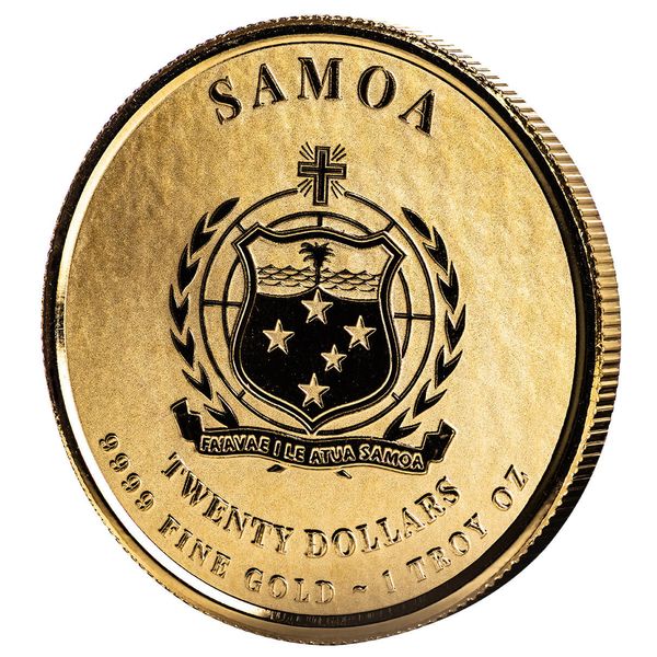 2025 Samoa Commander Series Julius Caesar 1 Troy Oz 9999 Gold Legal Tender Coin