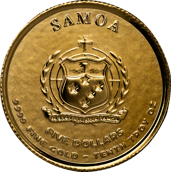 2025 Samoa Commander Series Julius Caesar One Tenth Troy Oz 9999 Gold Legal Tender Coin