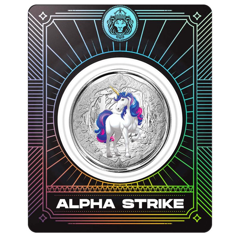 2024 Scottsdale Mint Fiji Unicorn In The Forest 1 Troy Ounce 999 Fine Silver Color Proof Blue 10