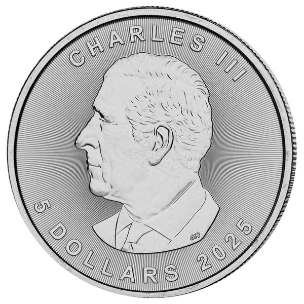 2024 Royal Canadian Mint Maple Leaf 1 Troy Ounce 9999 Fine Silver Coin 5 Dollars 02
