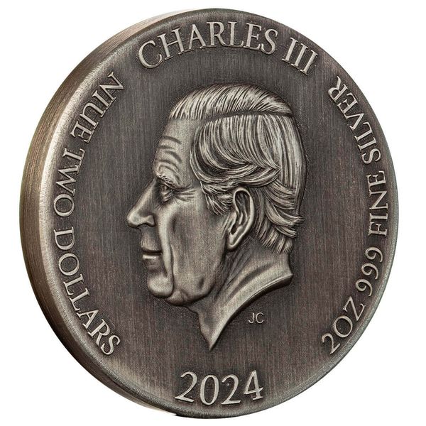 2024 Scottsdale Mint Niue Biblical Series Philistines Return The Ark 2 Troy Ounce 999 Fine Silver Antique Coin 04