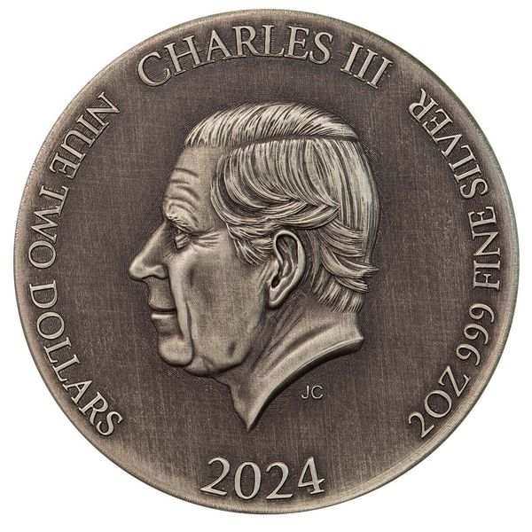 2024 Scottsdale Mint Niue Biblical Series Philistines Return The Ark 2 Troy Ounce 999 Fine Silver Antique Coin 05