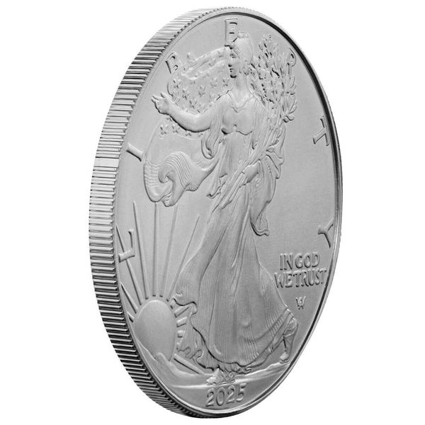 2025 United States Of America Mint Eagle And Walking Liberty 1 Troy Ounce 999 Fine Silver Legal Tender 1 Dollar Coin 05