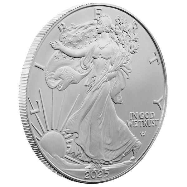 2025 United States Of America Mint Eagle And Walking Liberty 1 Troy Ounce 999 Fine Silver Legal Tender 1 Dollar Coin 06