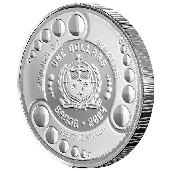 2024 Scottsdale Mint Samoa Alien Battle Is Here One Half Troy Ounce 999 Fine Silver Proof Color Coin 02