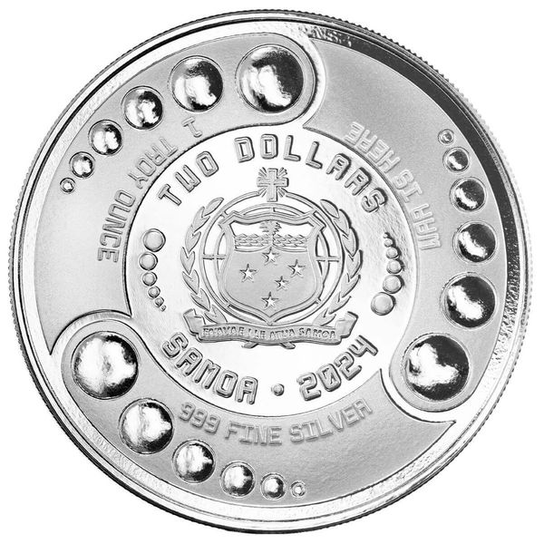 2024 Scottsdale Mint Samoa Alien Battle Is Here One Troy Ounce 999 Fine Silver Proof Like Coin 01