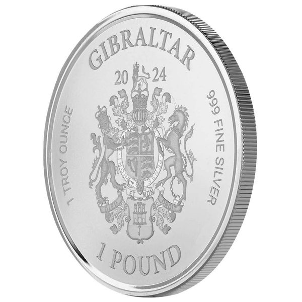 2024 Scottsdale Mint Gibraltar Lady Justice 1 Troy Ounce 999 Fine Silver Proof Like Coin 03