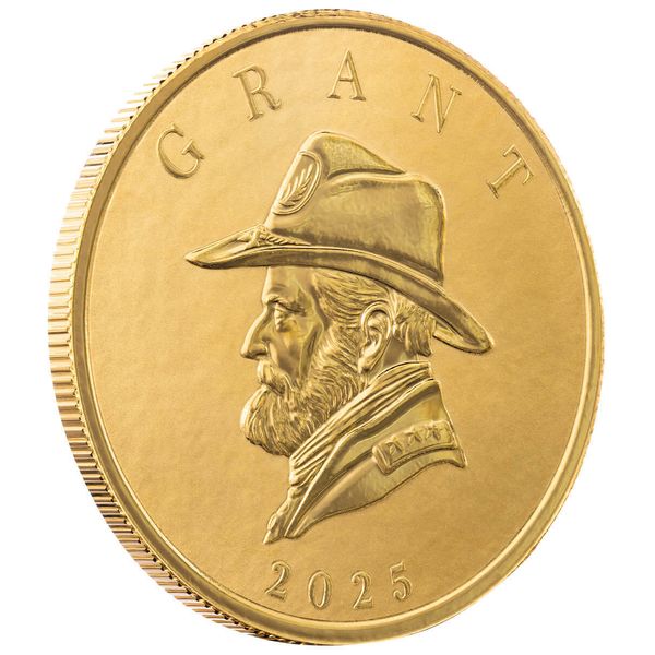 2025 Scottsdale Mint Samoa Commader Ulysses Grant 5 Troy Ounce 9999 Fine Proof Like Gold 20 Dollars Coin 01
