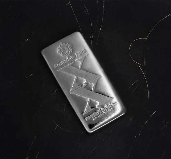 2025 Scottsdale Mint Xx 20 Troy Ounce 999 Fine Silver Cast Bar 05