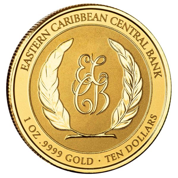 2024 Scottsdale Mint Ec8 St Lucia 1 Troy Ounce 9999 Fine Gold Proof Color Coin 01 2