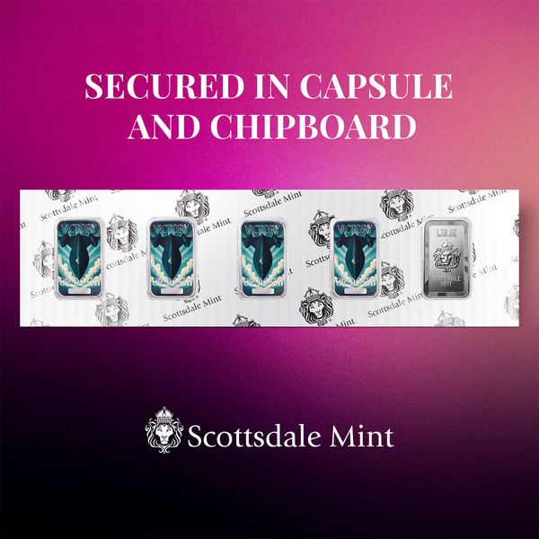 2025 Scottsdale Mint Live Vicotry Or Death 1 Troy Ounce 999 Fine Silver Color Bar Chipboard 0000 Color