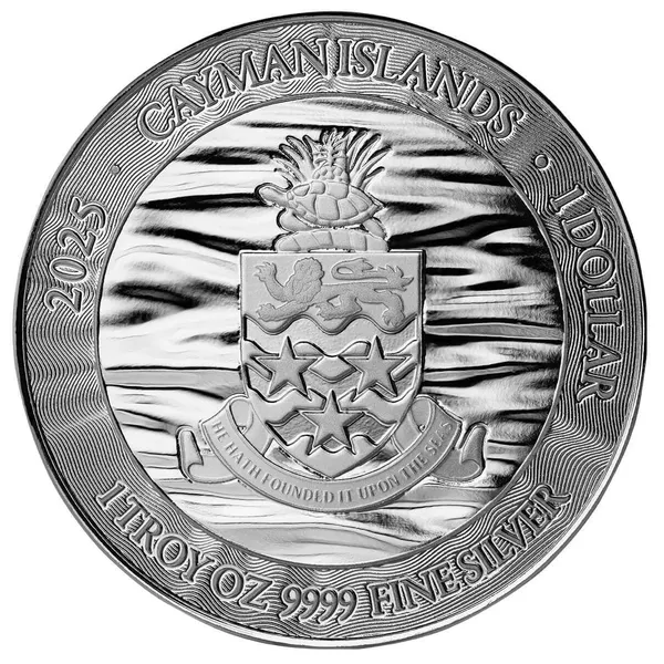 2025 Scottsdale Mint Cayman Islands Monetary Authority Blue Marlin 1 Troy Ounce 9999 Fine Silver Proof Like Legal Tender Coin 01