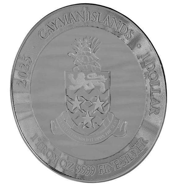 2025 Scottsdale Mint Cayman Islands Monetary Authority Blue Marlin 1 Troy Ounce 9999 Fine Silver Proof Like Legal Tender Coin 02