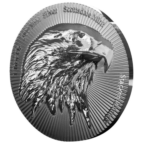 2025 Scottsdale Mint Eagle Stacker 1 Troy Ounce 999 Fine Silver Proof Like Round 09