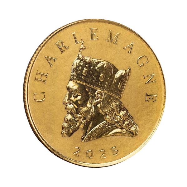 2025 Scottsdale Mint Samoa Commader Charlemagne Tenth Troy Ounce 9999 Fine Proof Like Gold 5 Dollars Coin 02 1